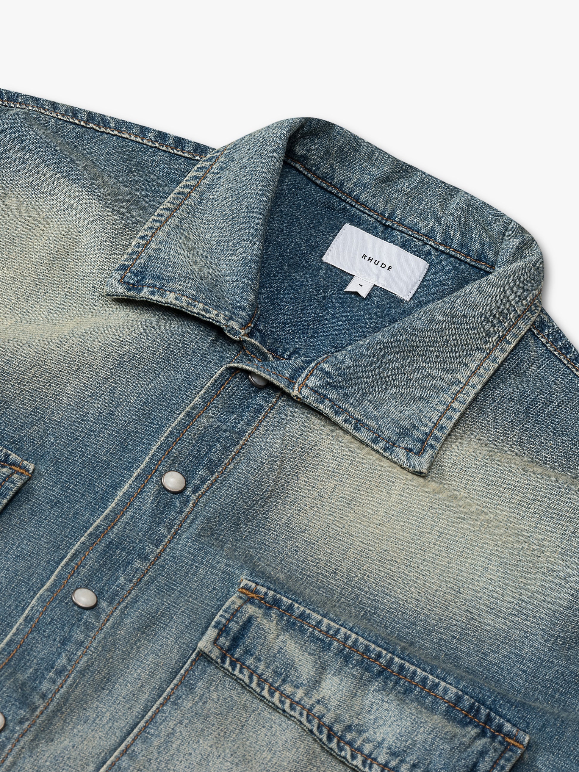 DENIM TRACK SHIRT - 3