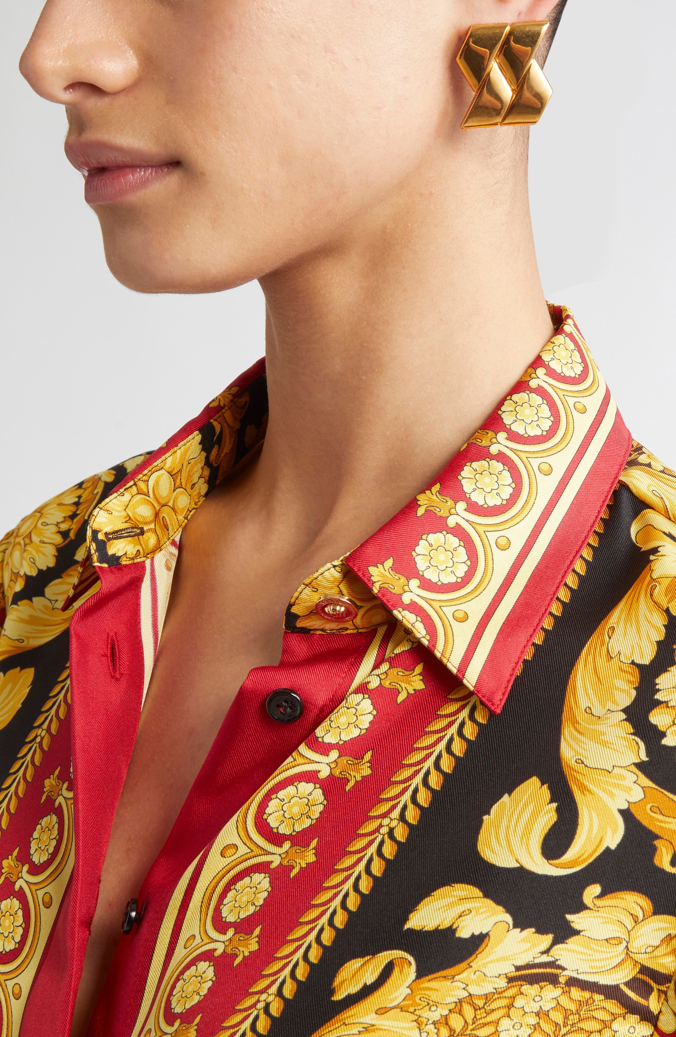 Versace Bind Earrings in Versace Gold at Nordstrom - 2