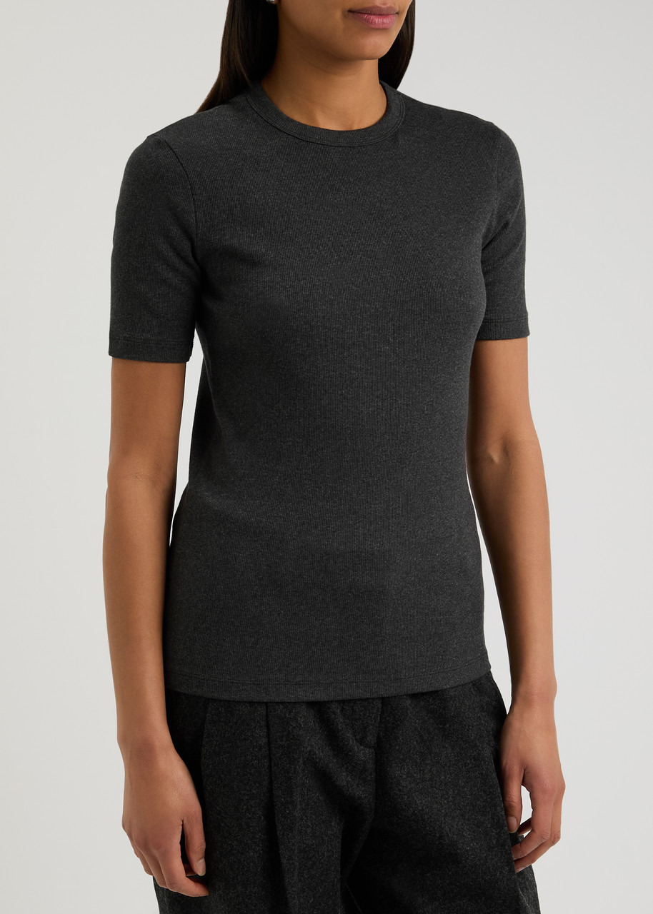 Toteme Ribbed Stretch-cotton T-shirt - 2