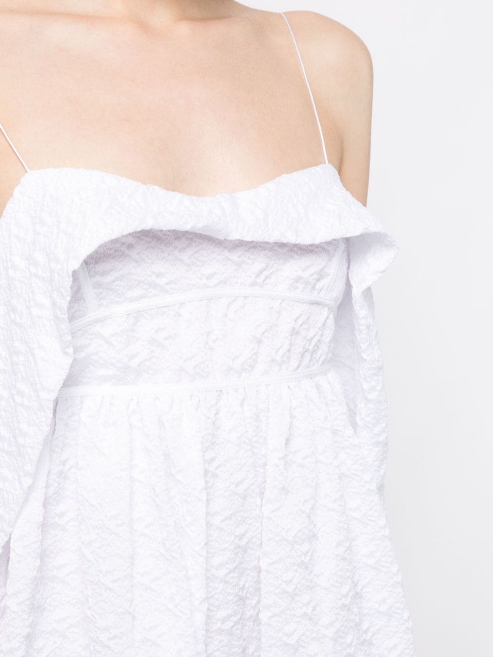 ruffle-detail spaghetti-strap dress - 5