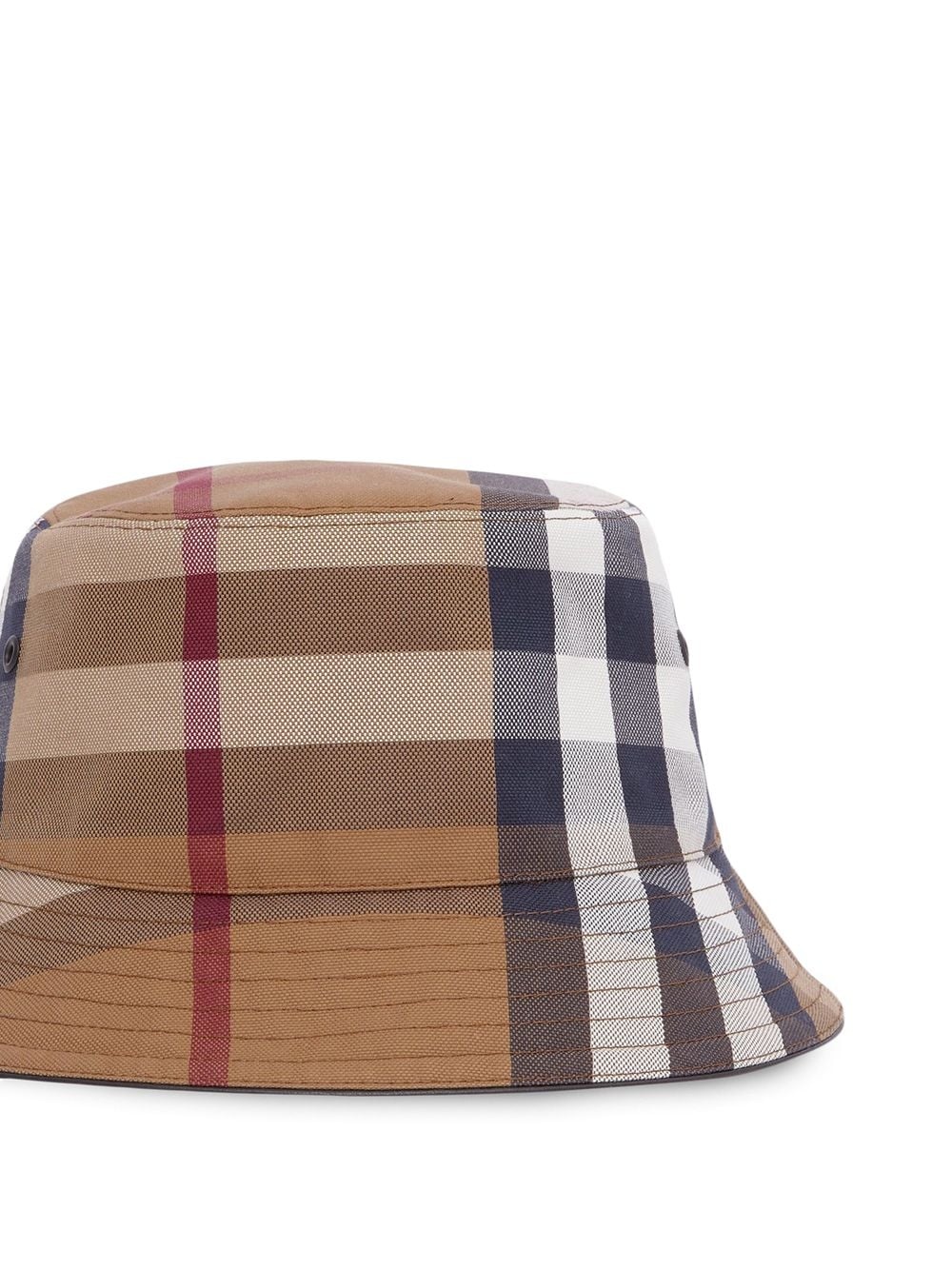 check cotton-canvas bucket hat - 2