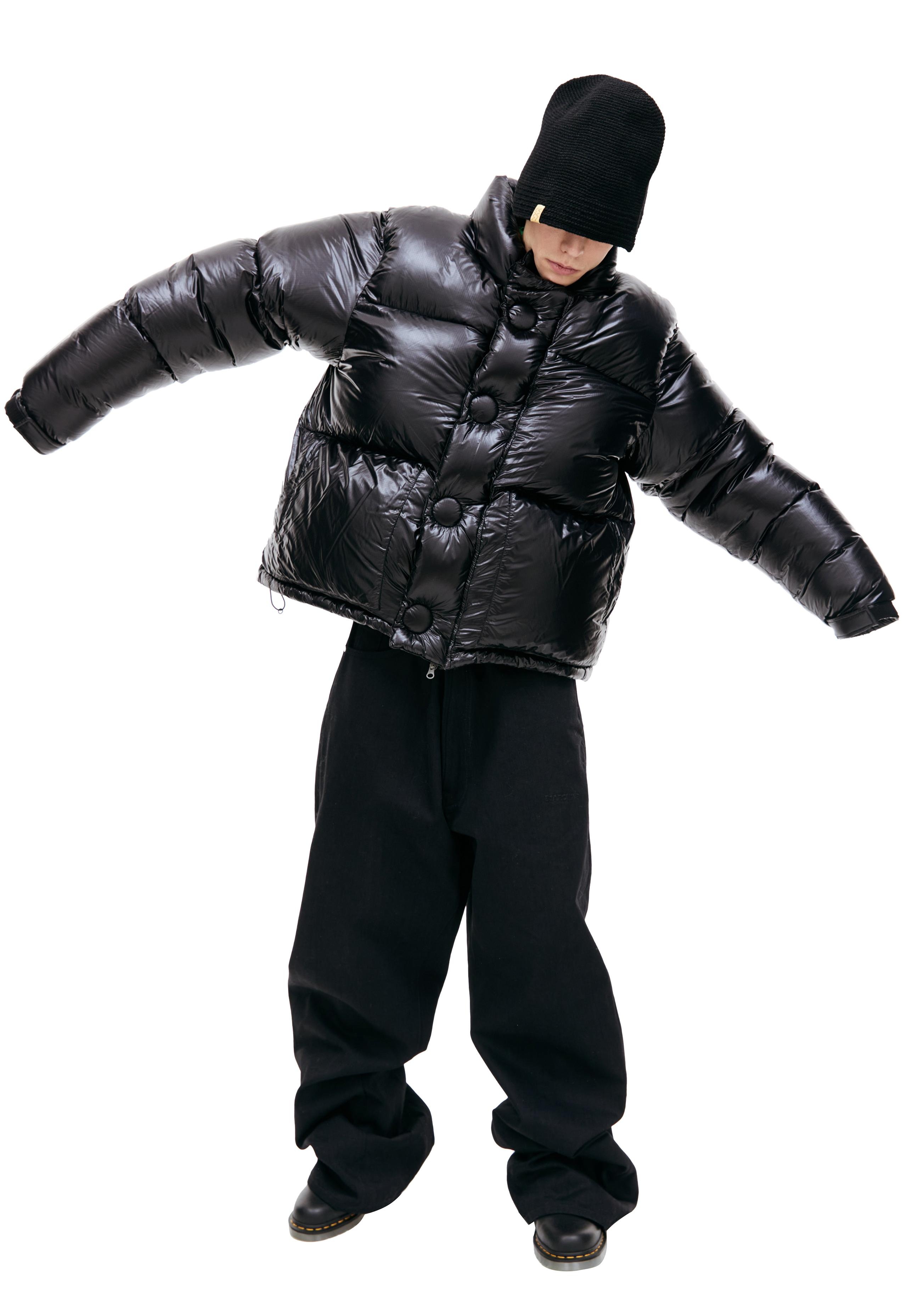 BLACK DOWN JACKET - 5