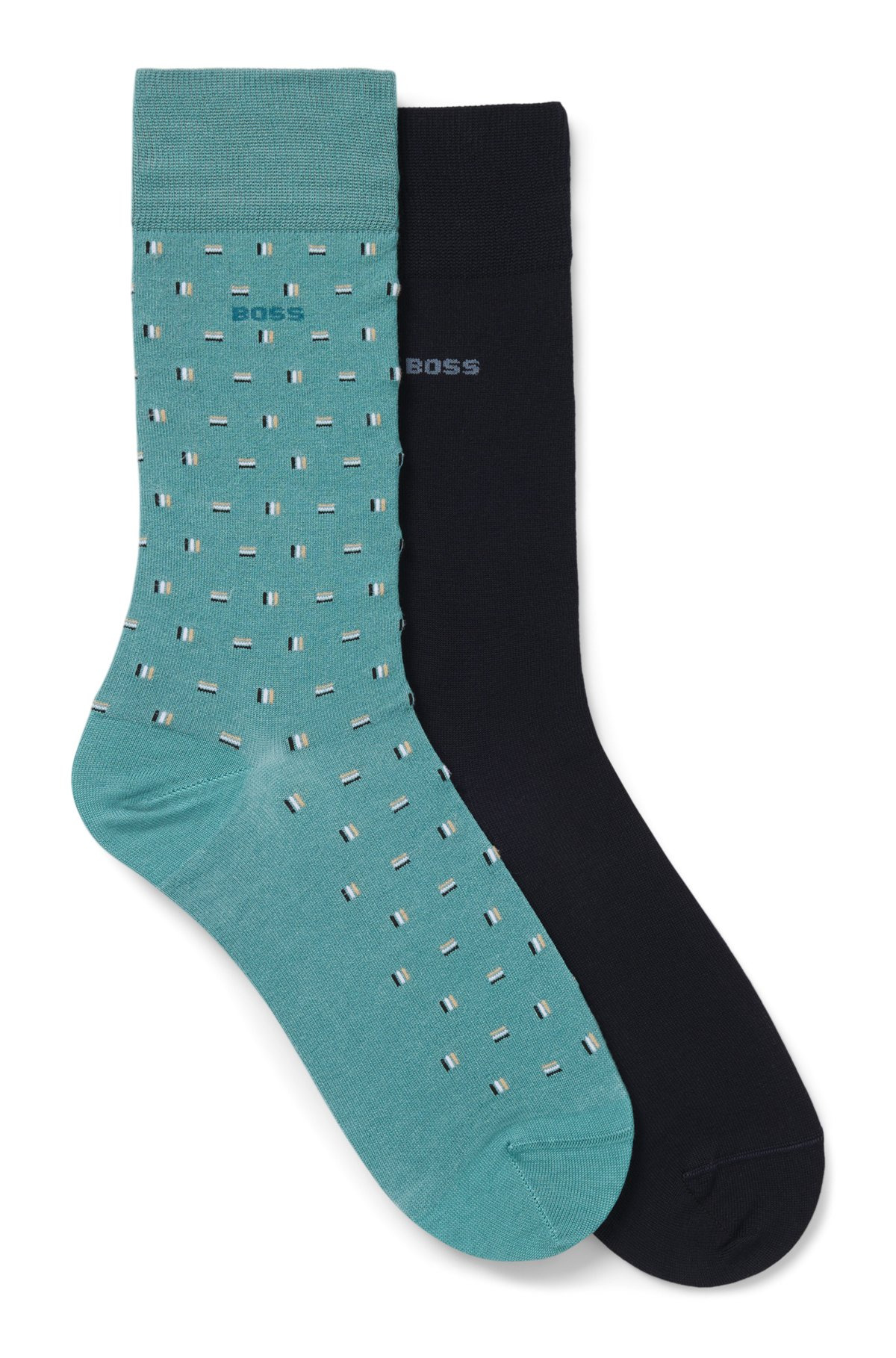TWO-PACK OF REGULAR-LENGTH SOCKS IN A COTTON BLEND - 1