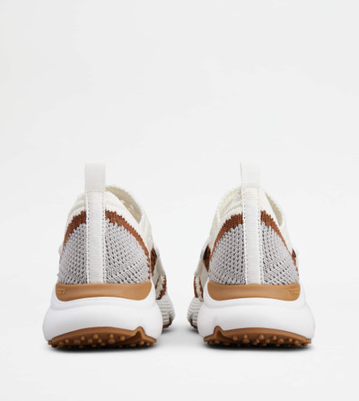 Tod's KATE SLIP-ON SNEAKERS IN FABRIC - OFF WHITE, BROWN, GREY outlook