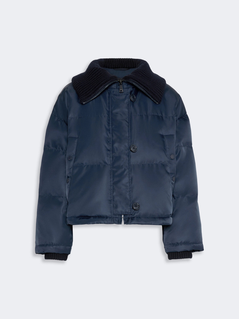 EBURNEA Water-repellent technical twill down jacket - NAVY 1