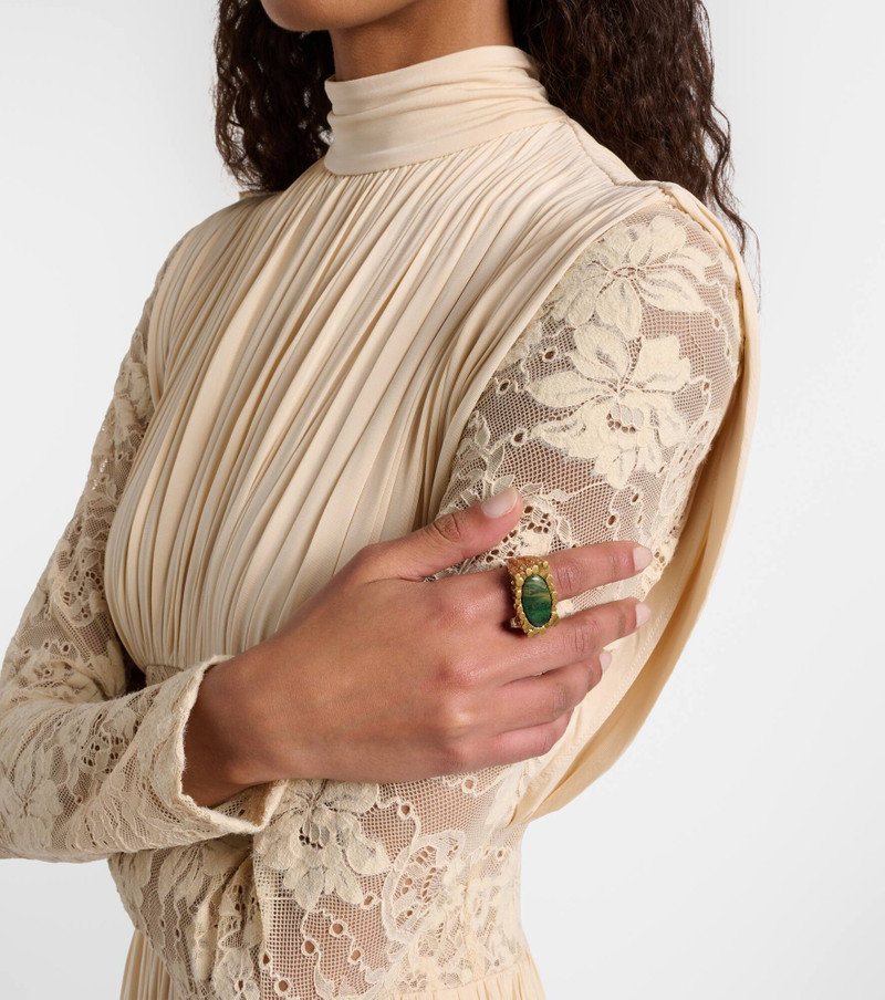 Wisp 16kt gold-plated embellished ring 3
