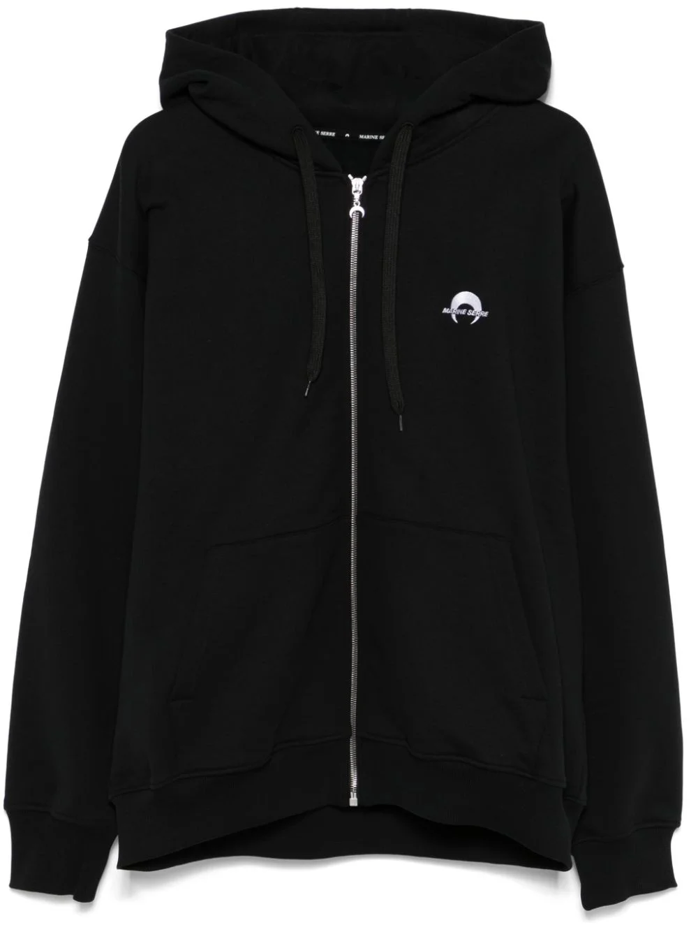 Moon-logo zip-up hoodie - 1