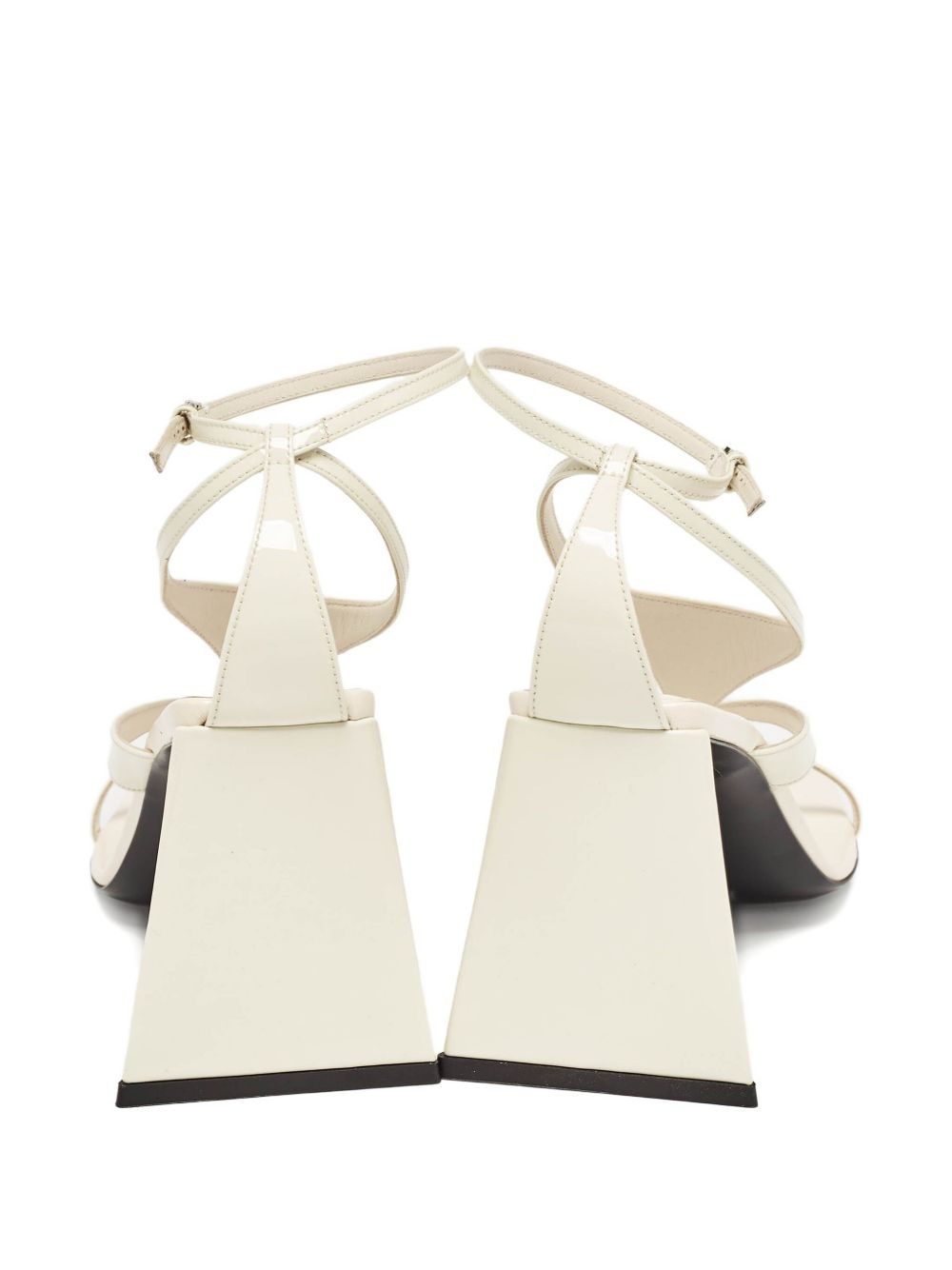 square-toe heeled sandals - 4