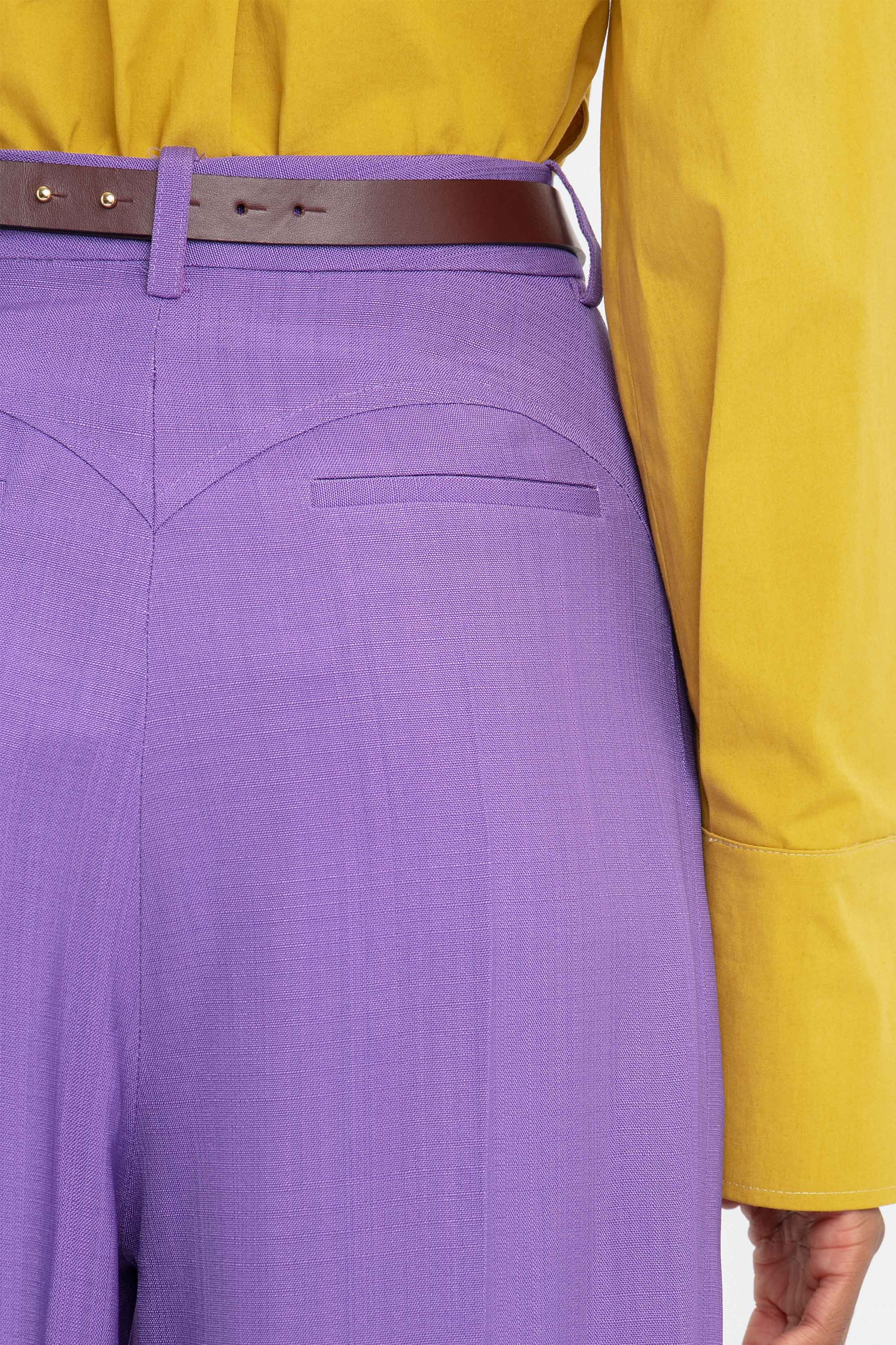 Wide Leg Trouser In Violet - 7