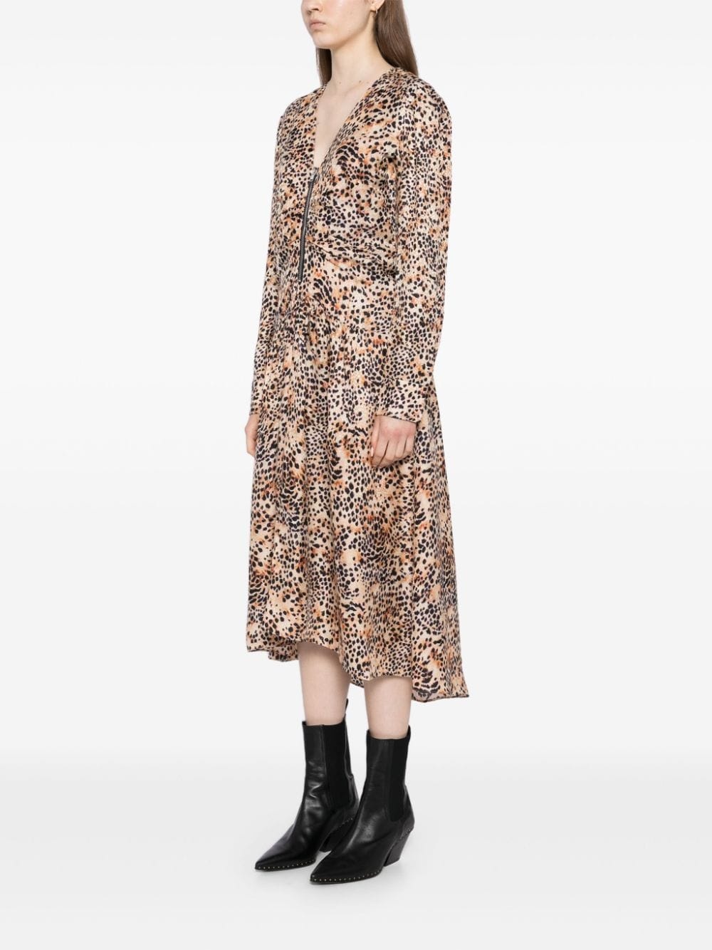 Magaly V Neck Midi dress - 3