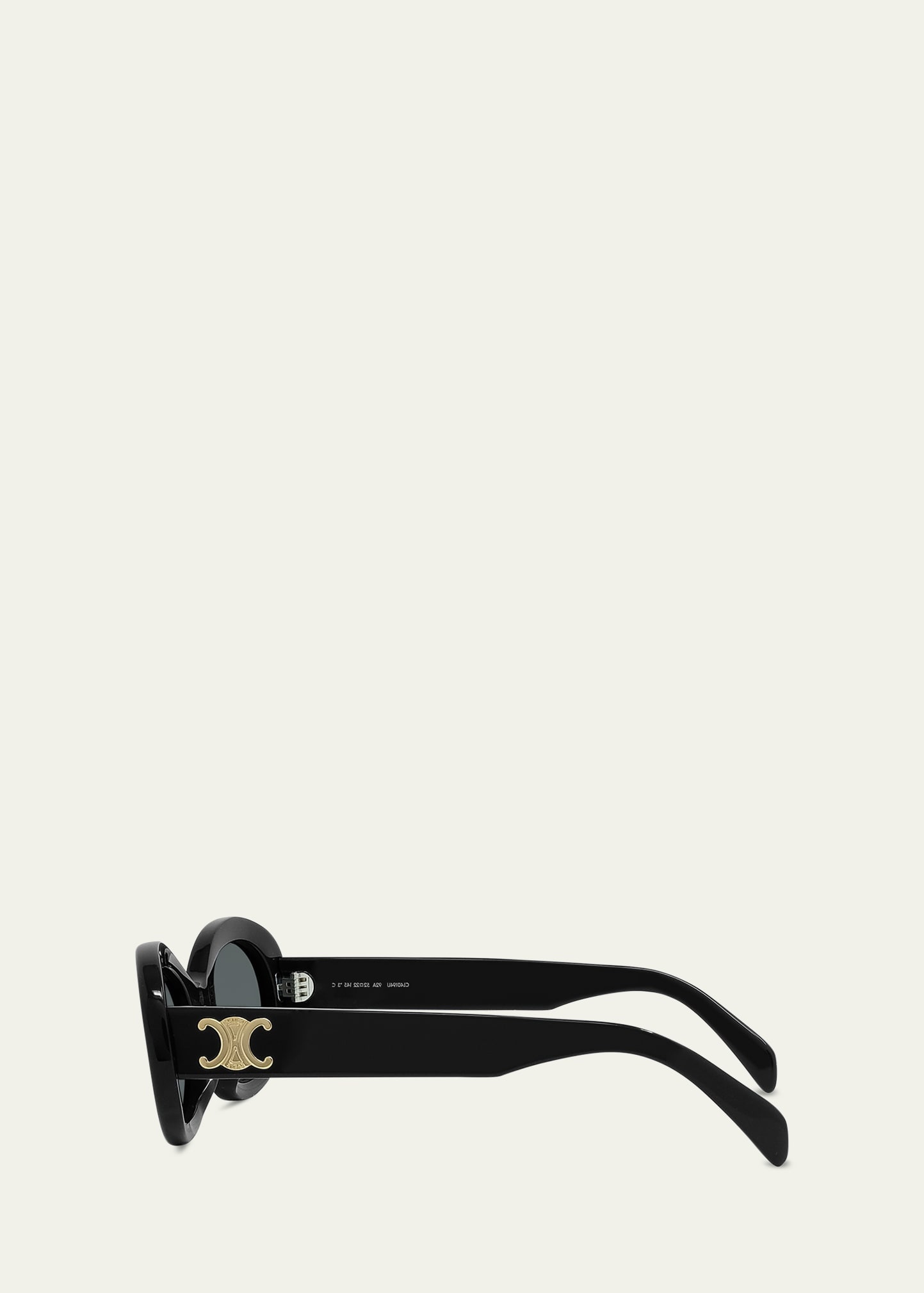 Triomphe Logo Oval Acetate Sunglasses - 3