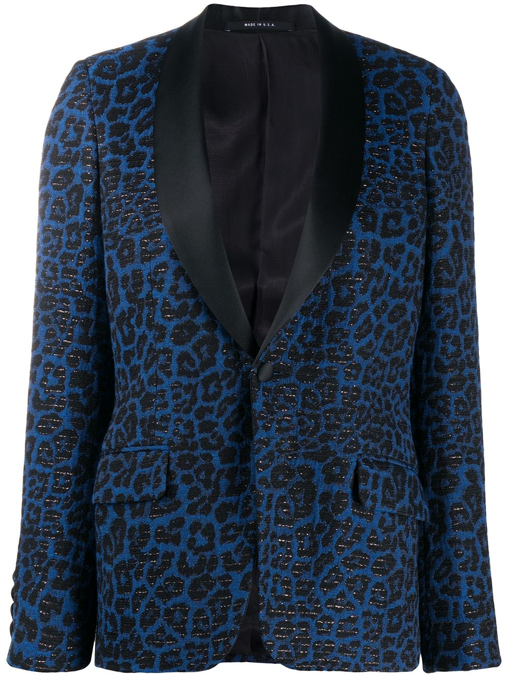 leopard print blazer - 1