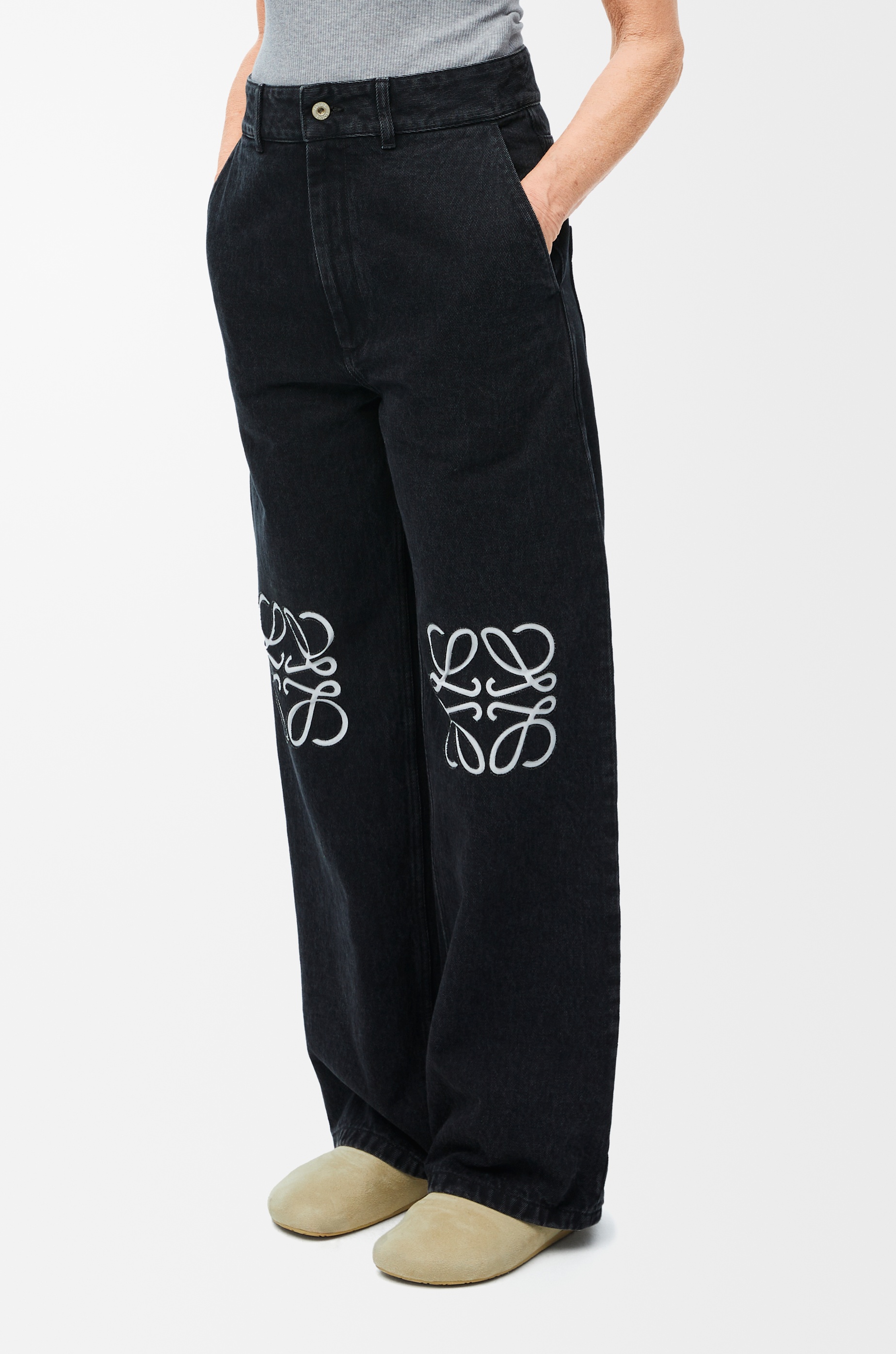 Anagram baggy jeans in denim - 3