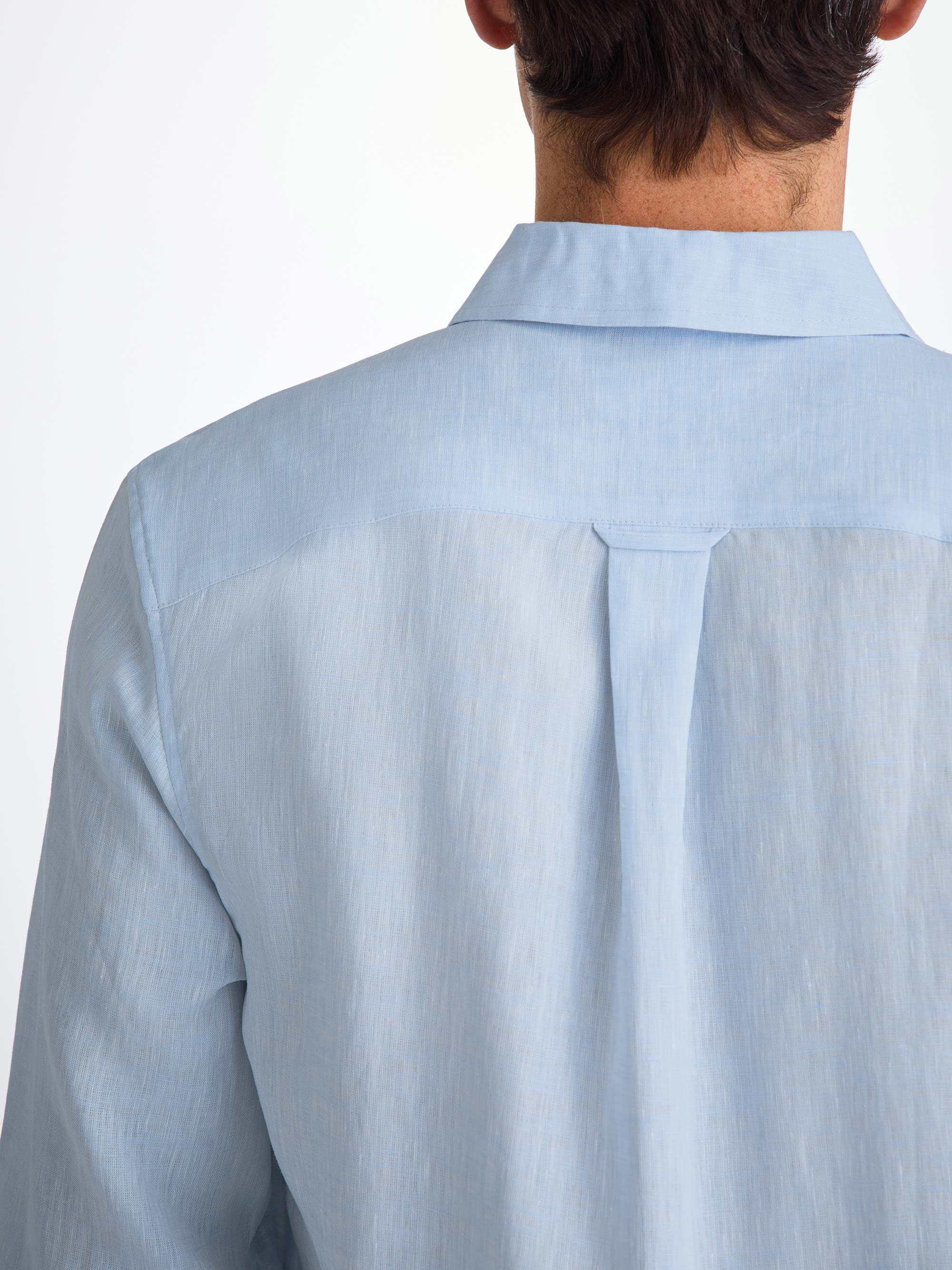 Men's Shirt Monaco Linen Sky Blue - 5
