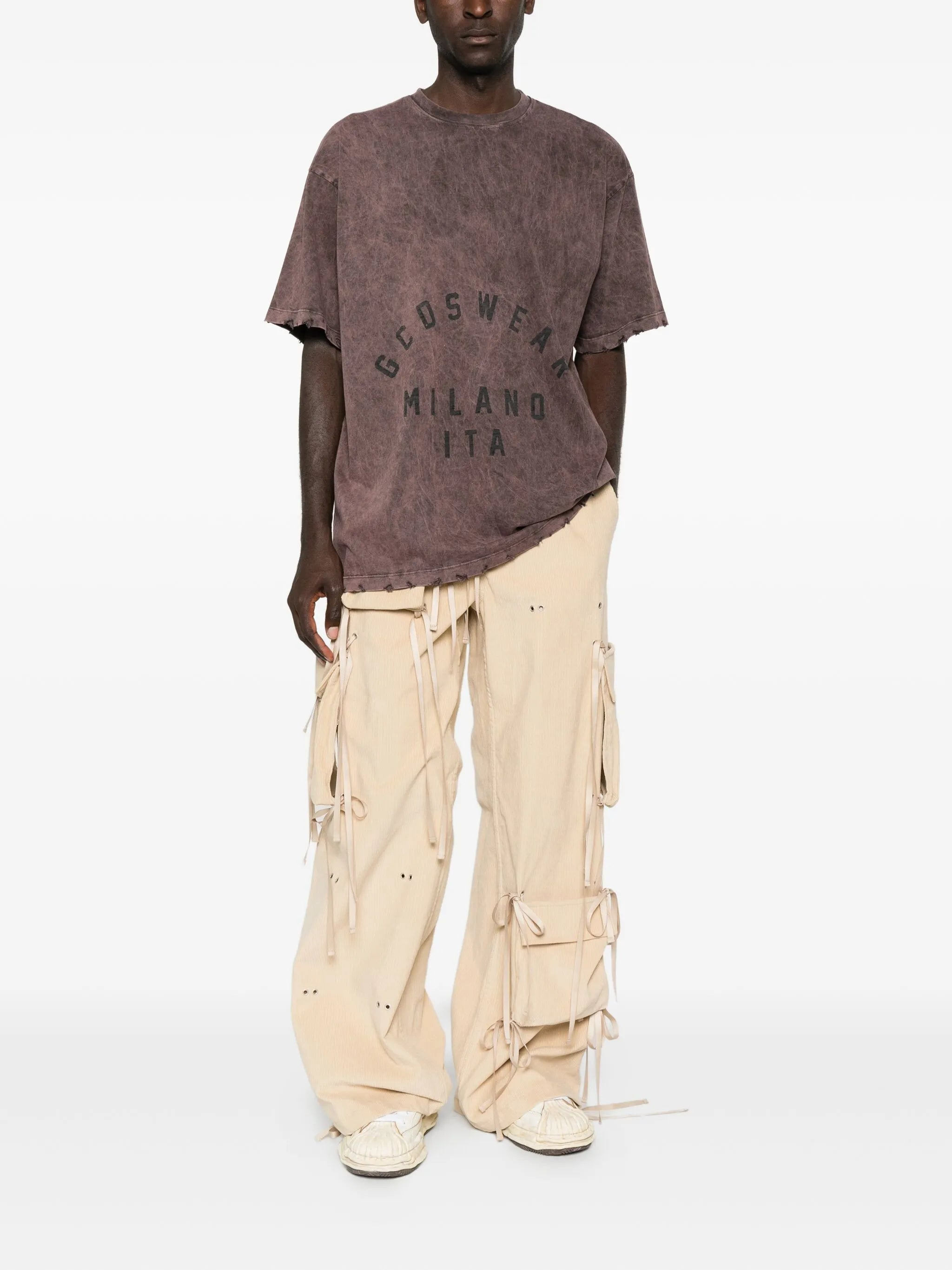 Gcds Distressed-effect Graphic-print T-shirt - 2