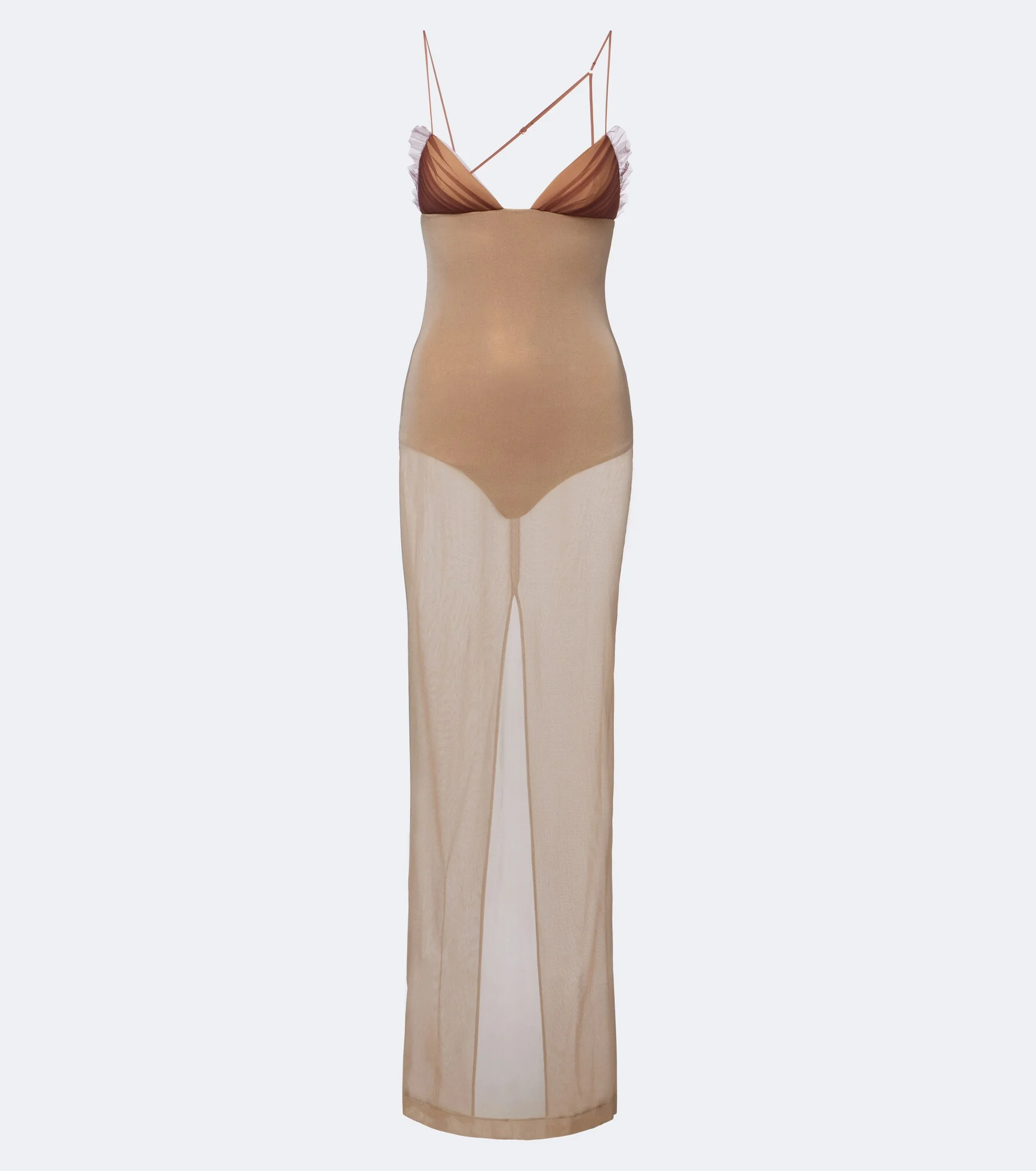 Sheer tulle maxi dress - 1