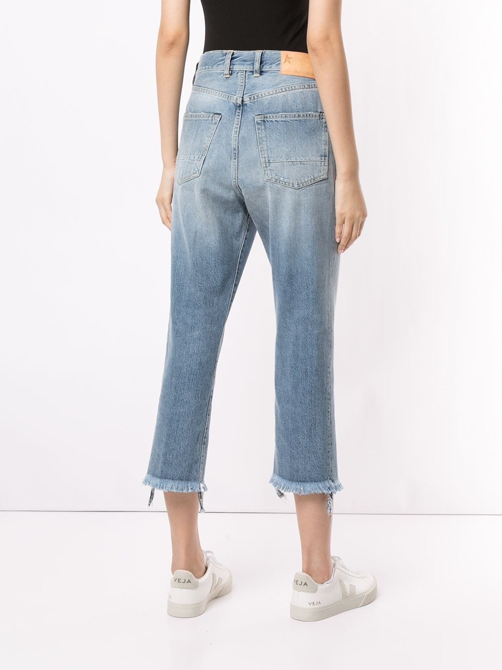 cropped straight leg jeans - 4