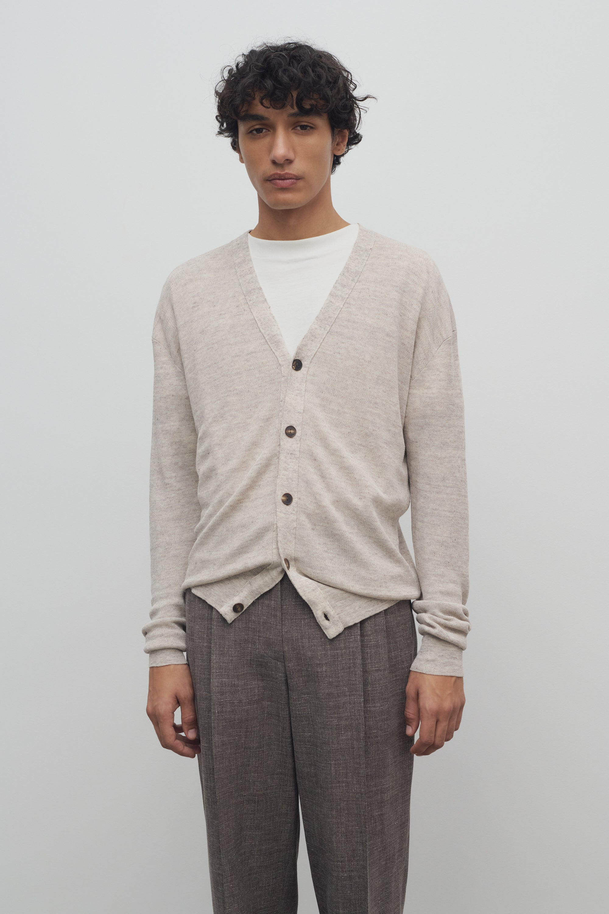 Leopold Cardigan in Cotton and Linen - 3