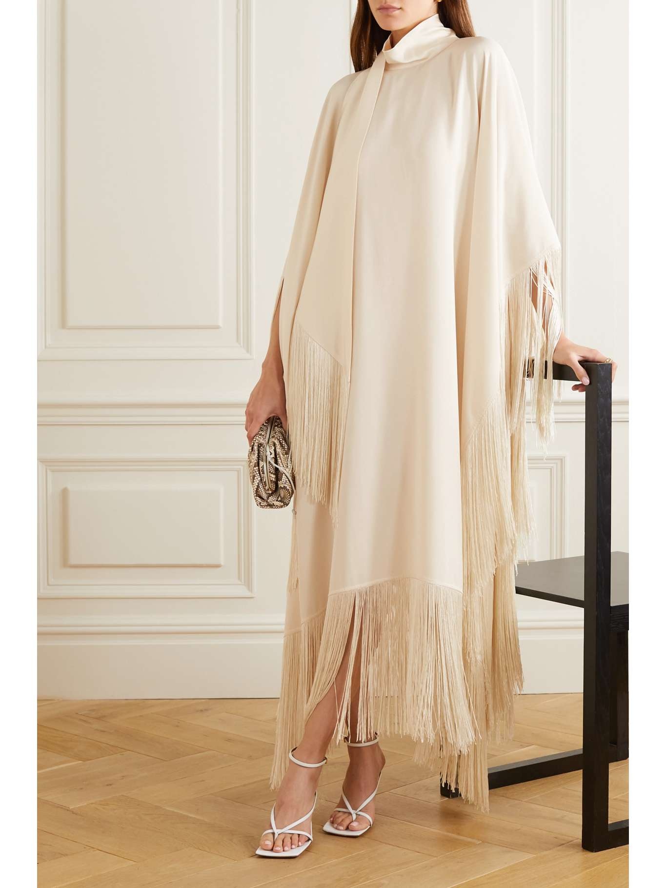 + NET SUSTAIN Mrs. Ross fringed crepe kaftan - 2