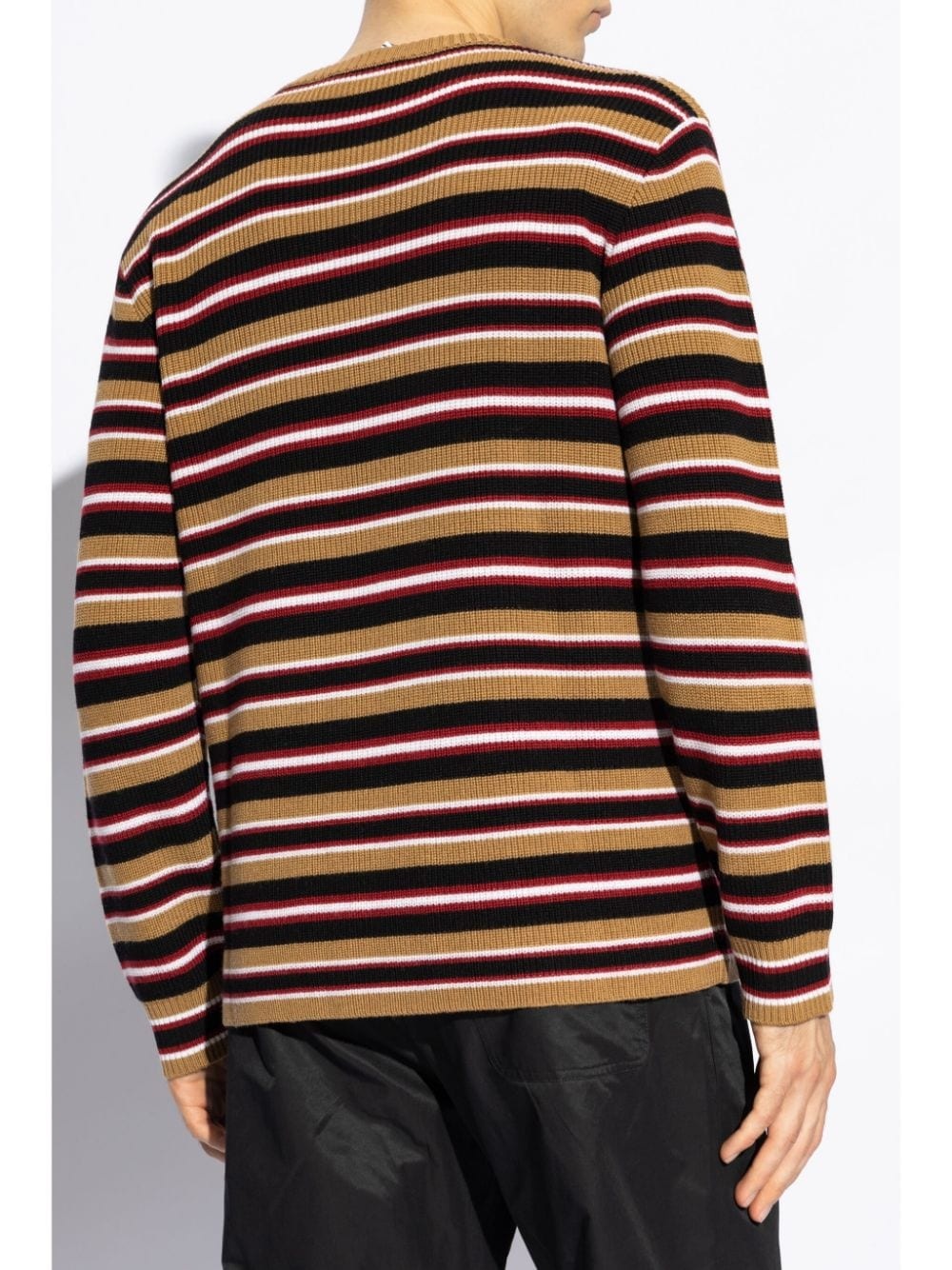 striped virgin wool jumper - 4