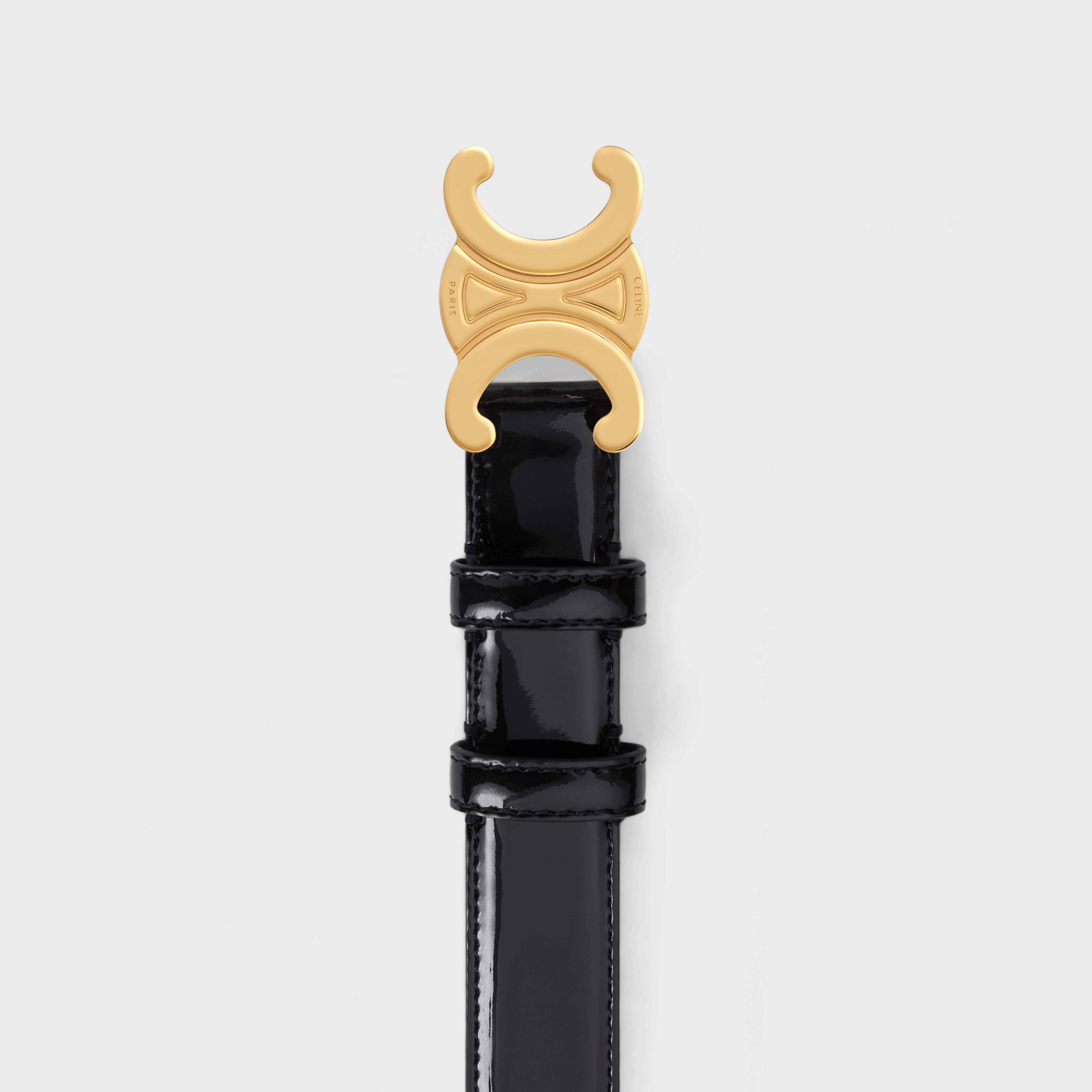 Medium Triomphe Belt in PATENT TAURILLON - 2