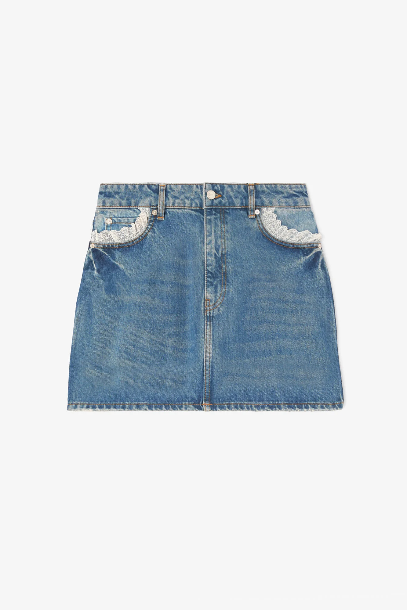 SKIRT IN RIGID DENIM - 1