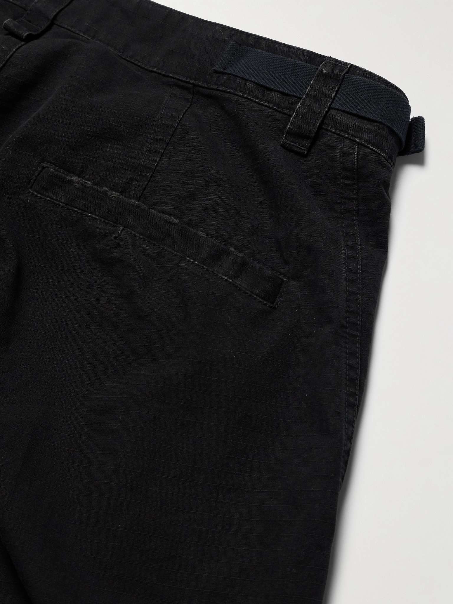 Wide-Leg Distressed Cotton Cargo Trousers - 6
