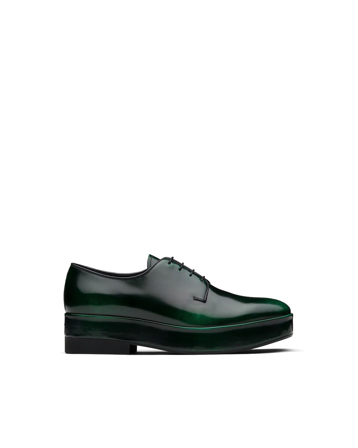Brushed leather laced derby shoes - 1