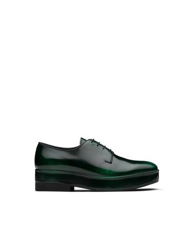 Prada Brushed leather laced derby shoes outlook