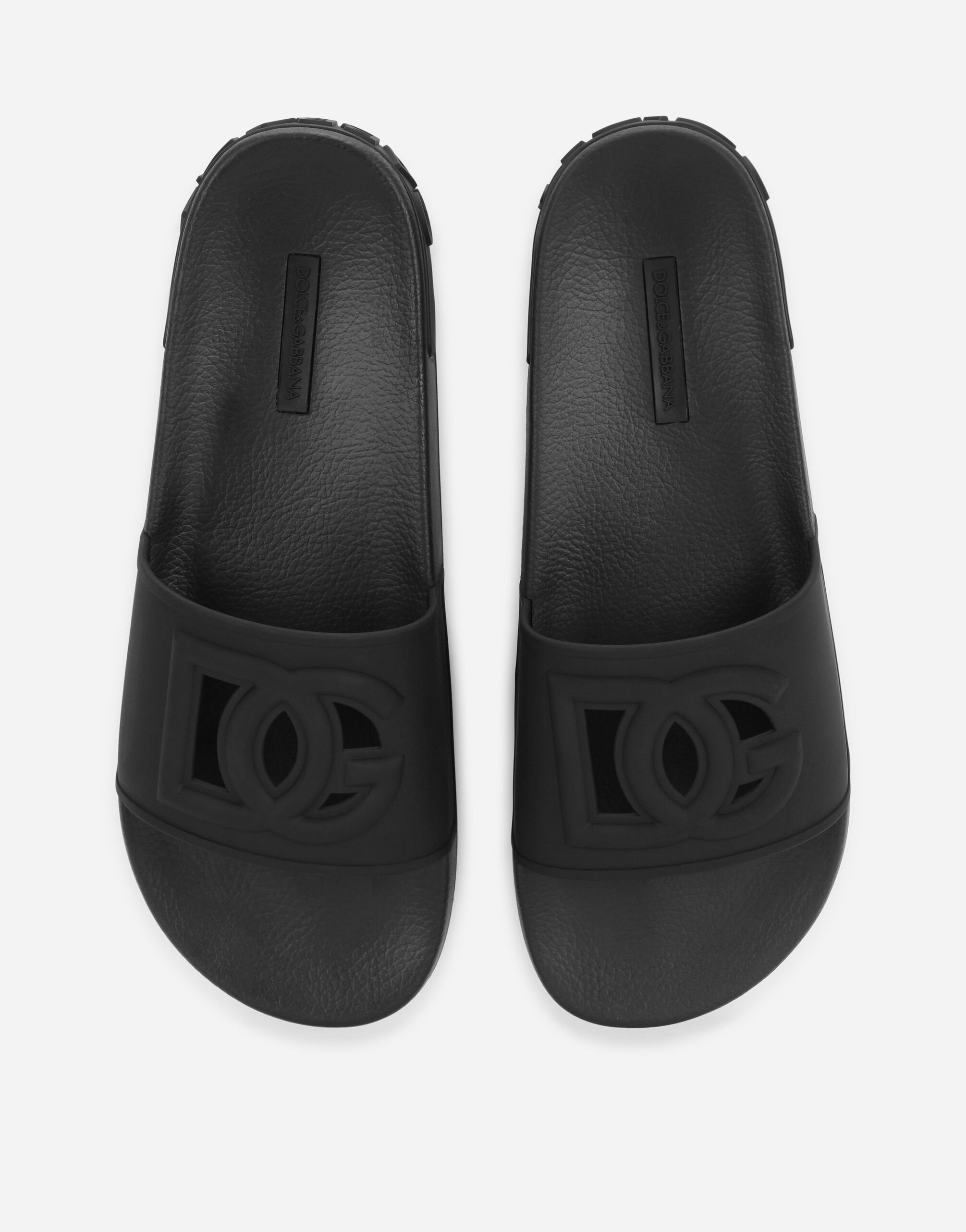 Rubber beachwear sliders with DG logo - 4