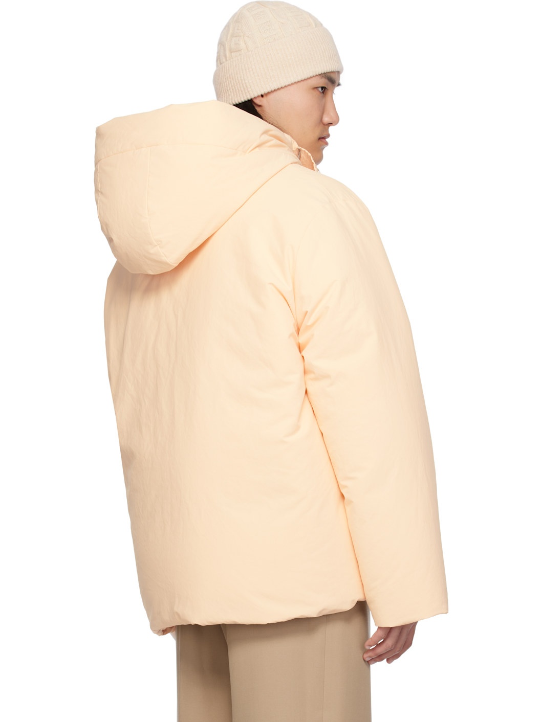 ジャケット Jil Sander Jackets Pink Jil Sander Pink Hooded Down Jacket | REVERSIBLE
