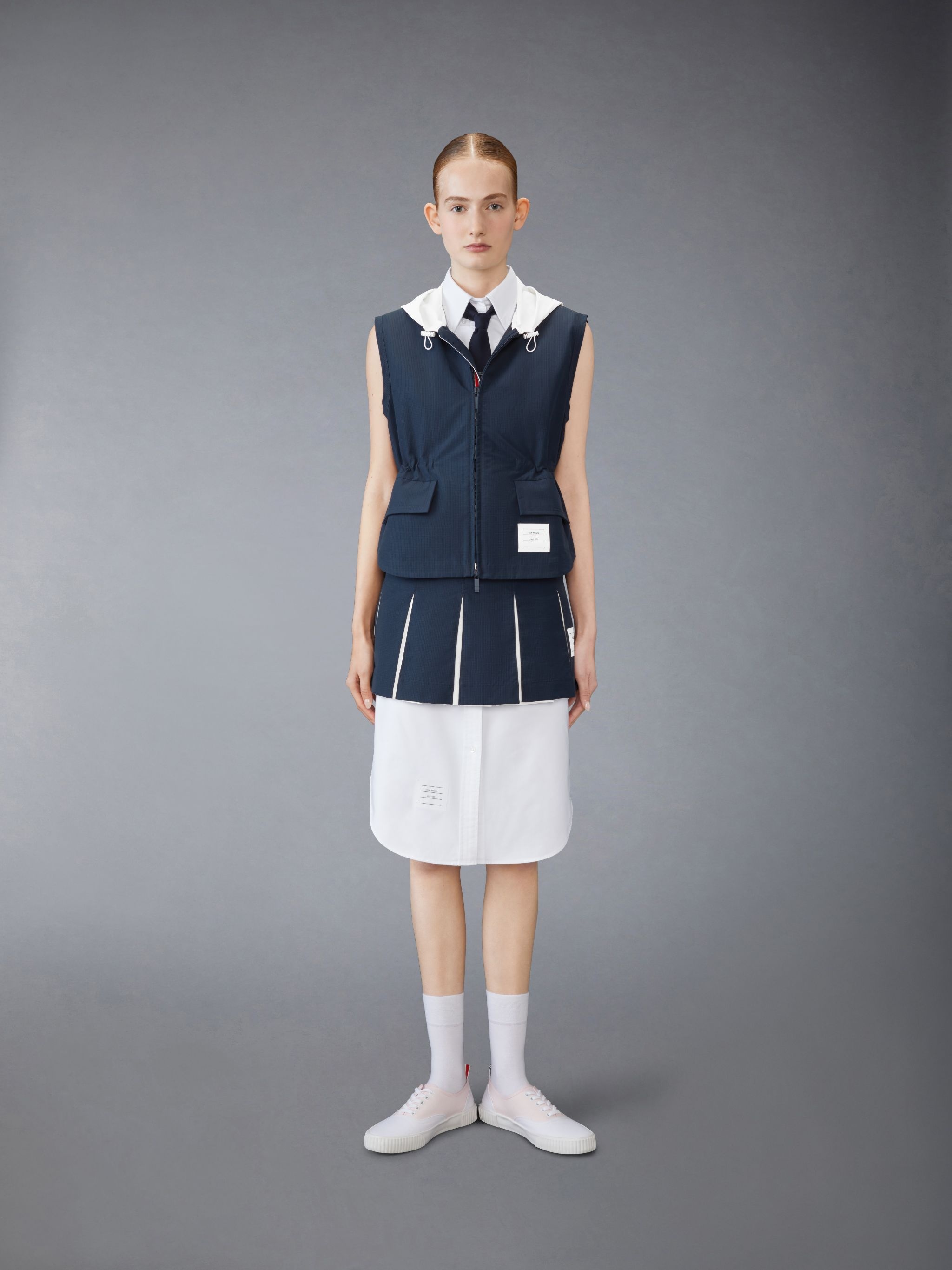 Ripstop Box Pleat Mini Skirt - 4