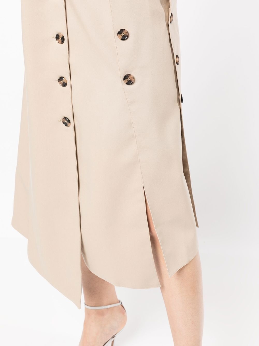 button detail panelled skirt - 5
