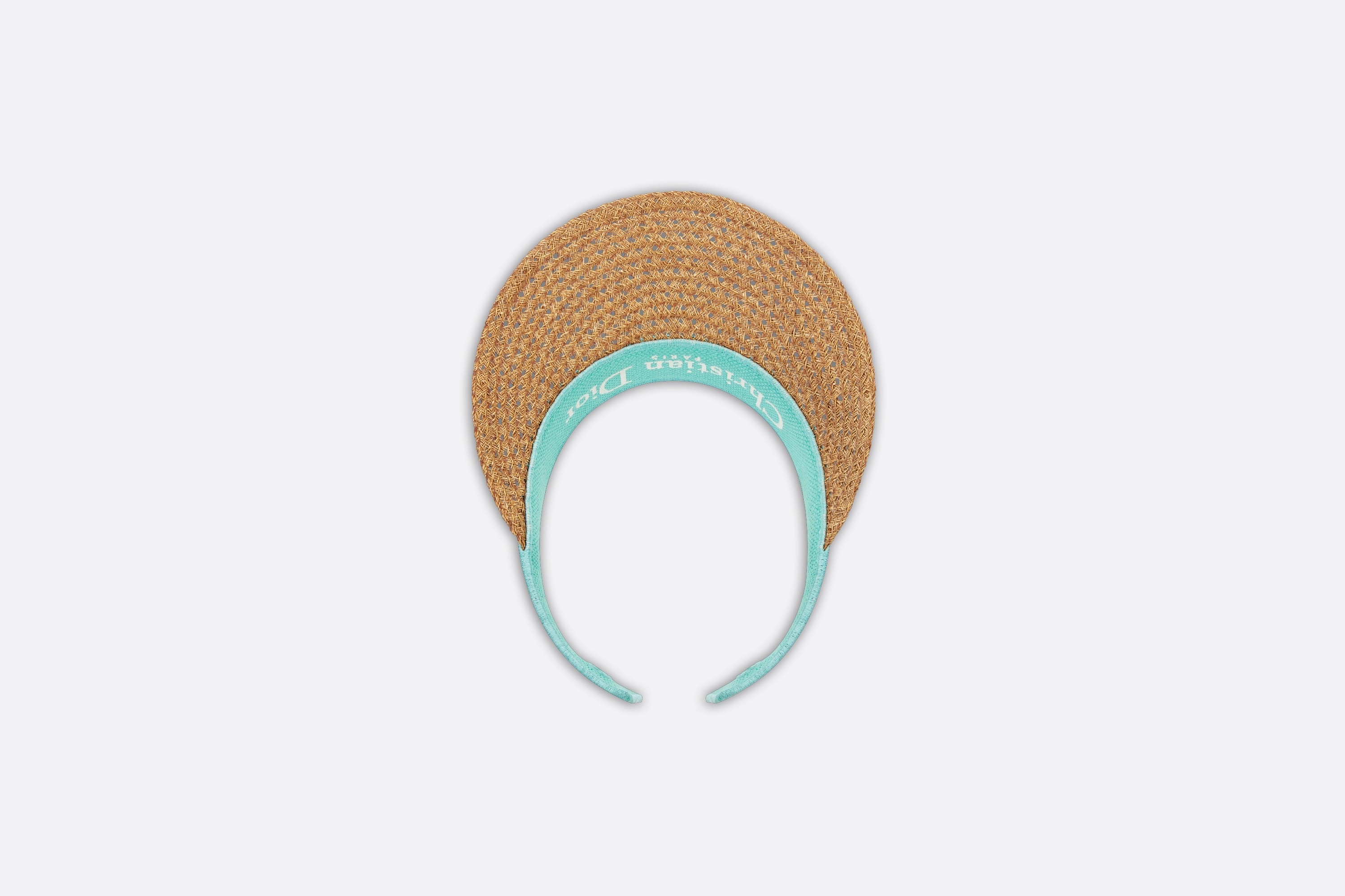 Dior Dioriviera D-Ocean サンバイザー Dioriviera D-Ocean Visor with Mitzah Straw with White and