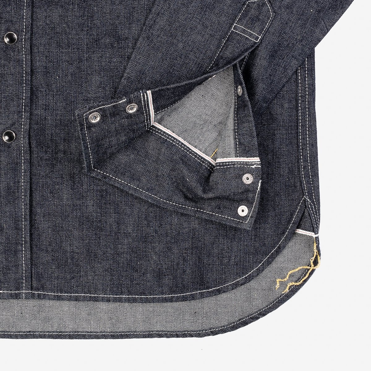 IHSH-320-IND 10oz Selvedge Denim Western Shirt - Indigo - 9