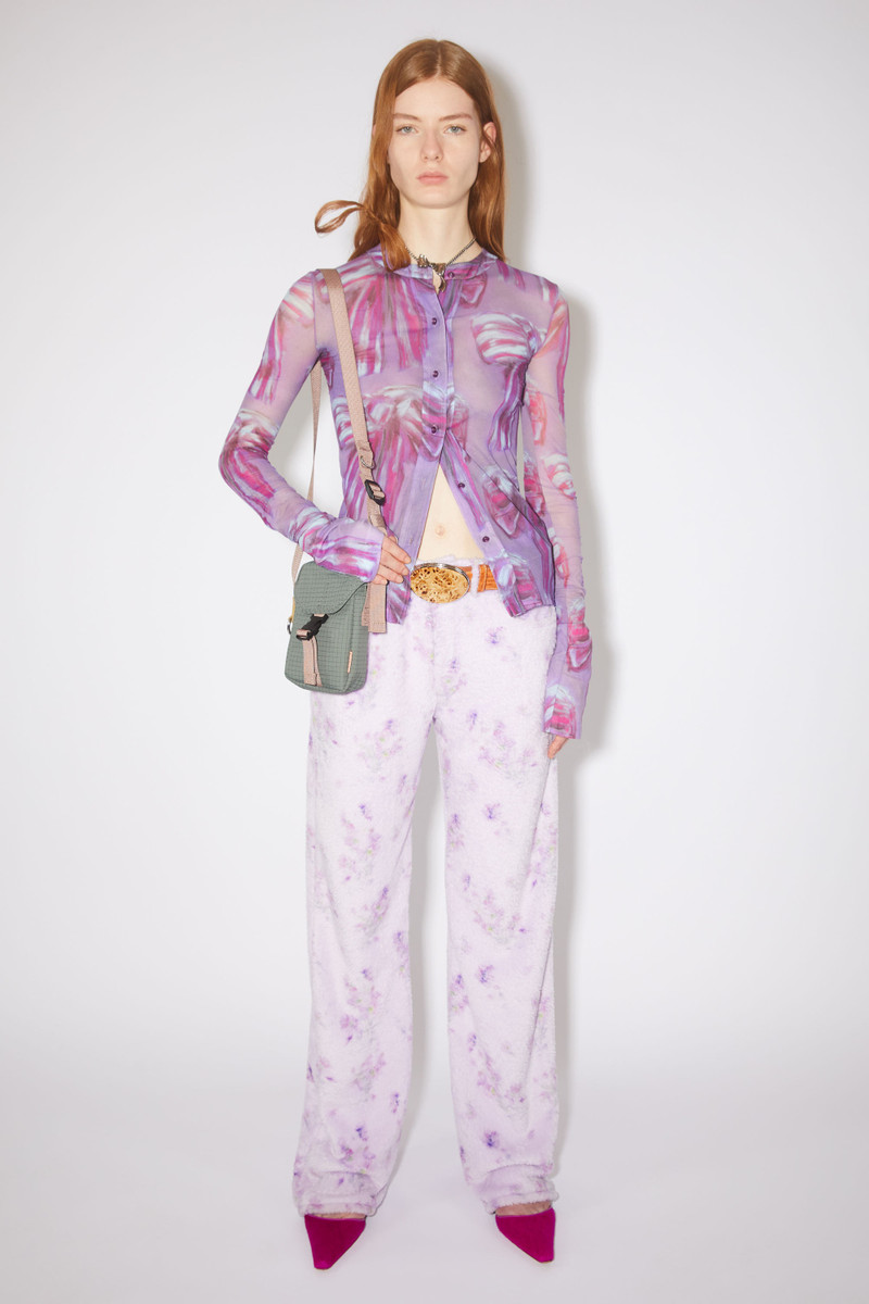 Ripstop phone pouch bag - Dark grey/old pink 2