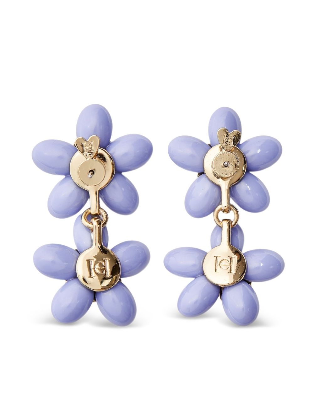 Double Flower Drop earrings - 3