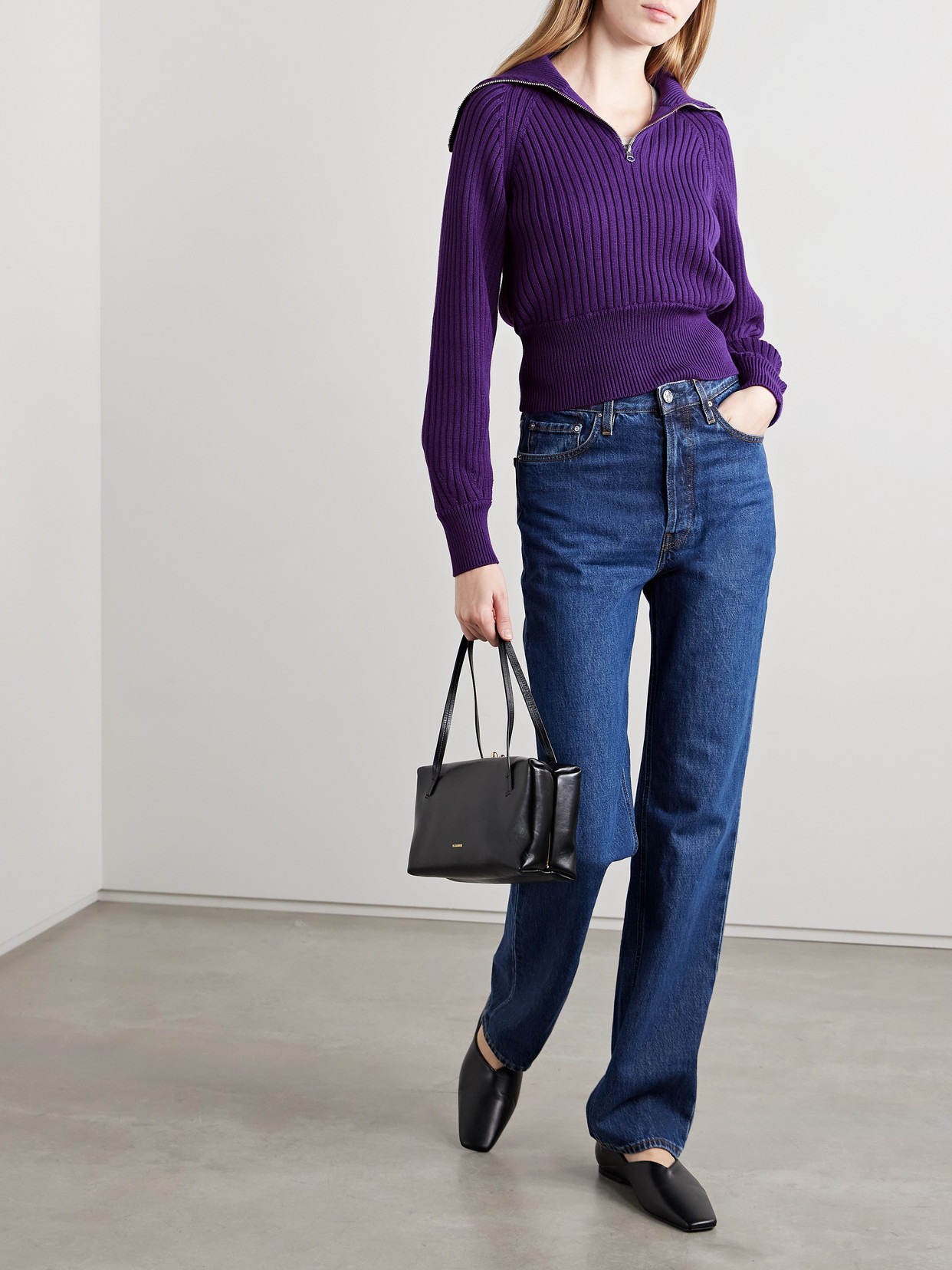 Chester Ribbed Cotton-blend Half-zip Sweater - 2