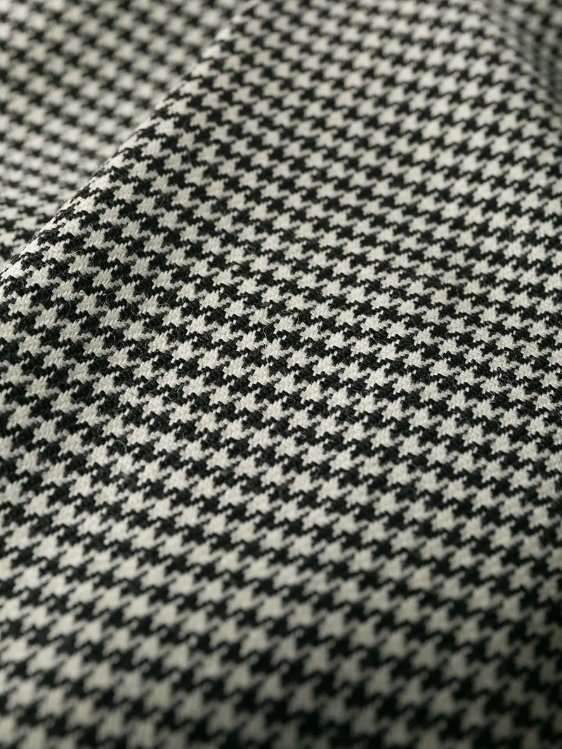 micro houndstooth high-waisted trousers 7