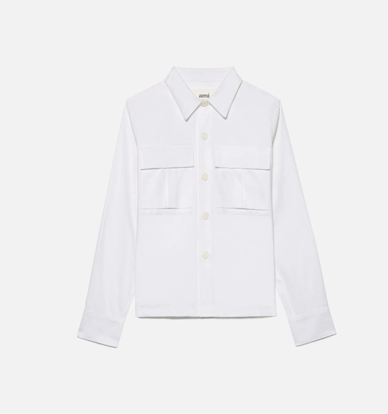Overshirt With Ami Satin Label 5