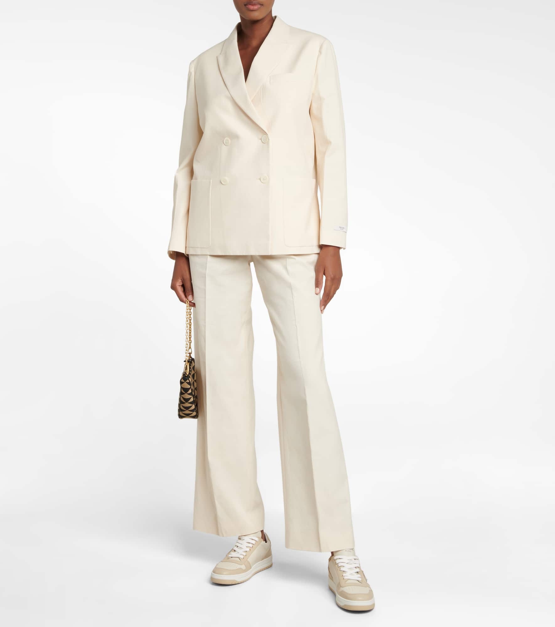 Double-breasted cotton blazer - 2