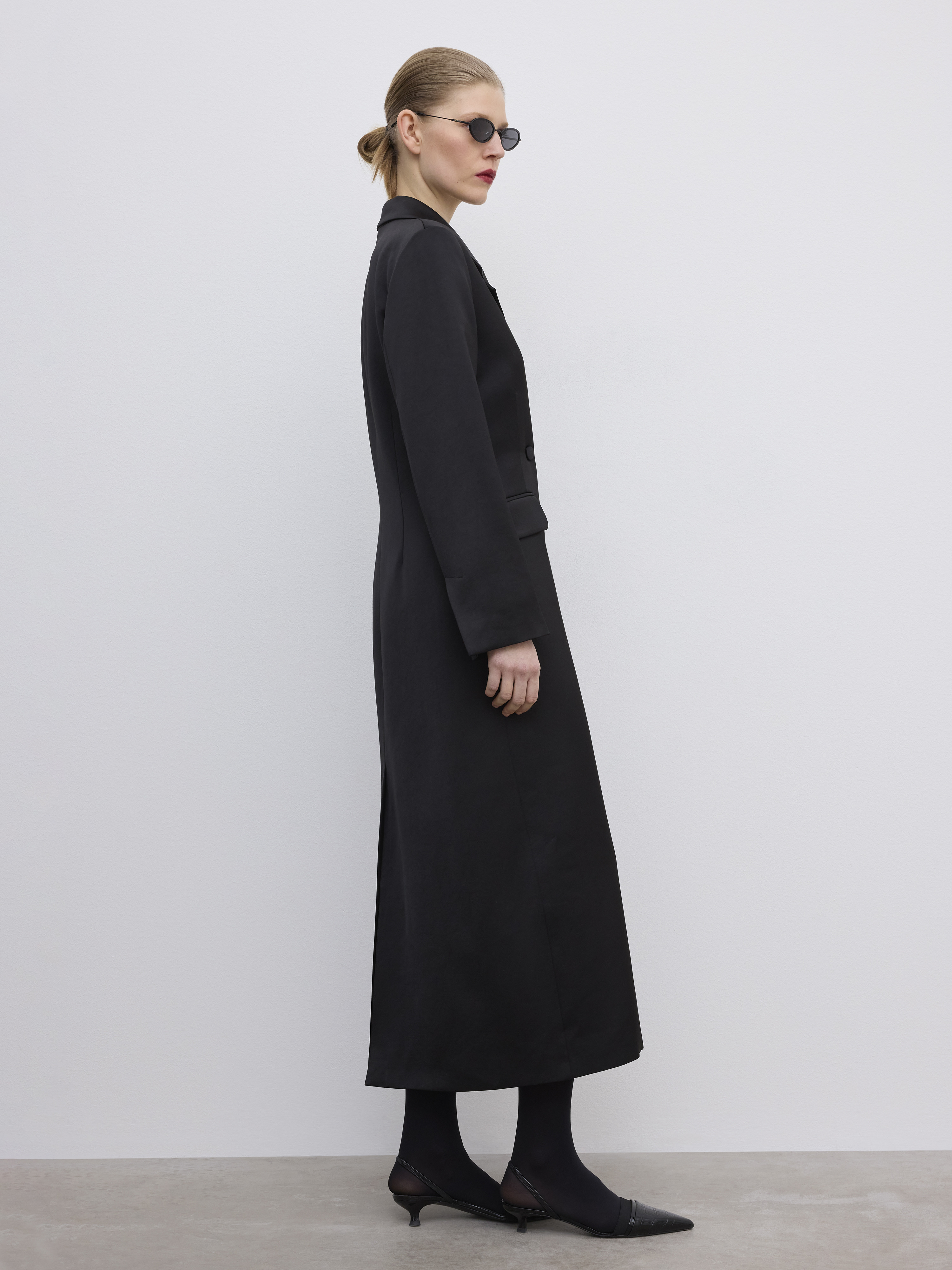DB Long Satin Blazer - 4