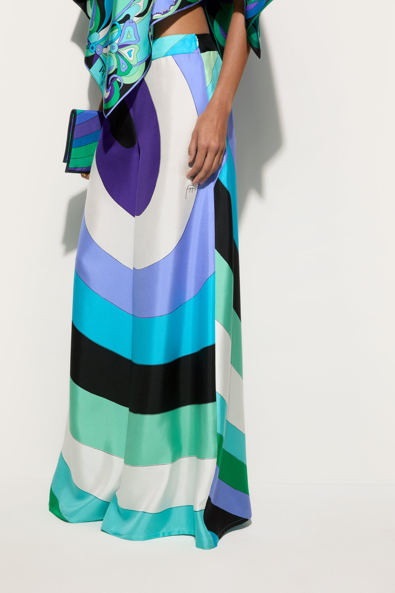 IRIDE PRINT SILK PANTS 5
