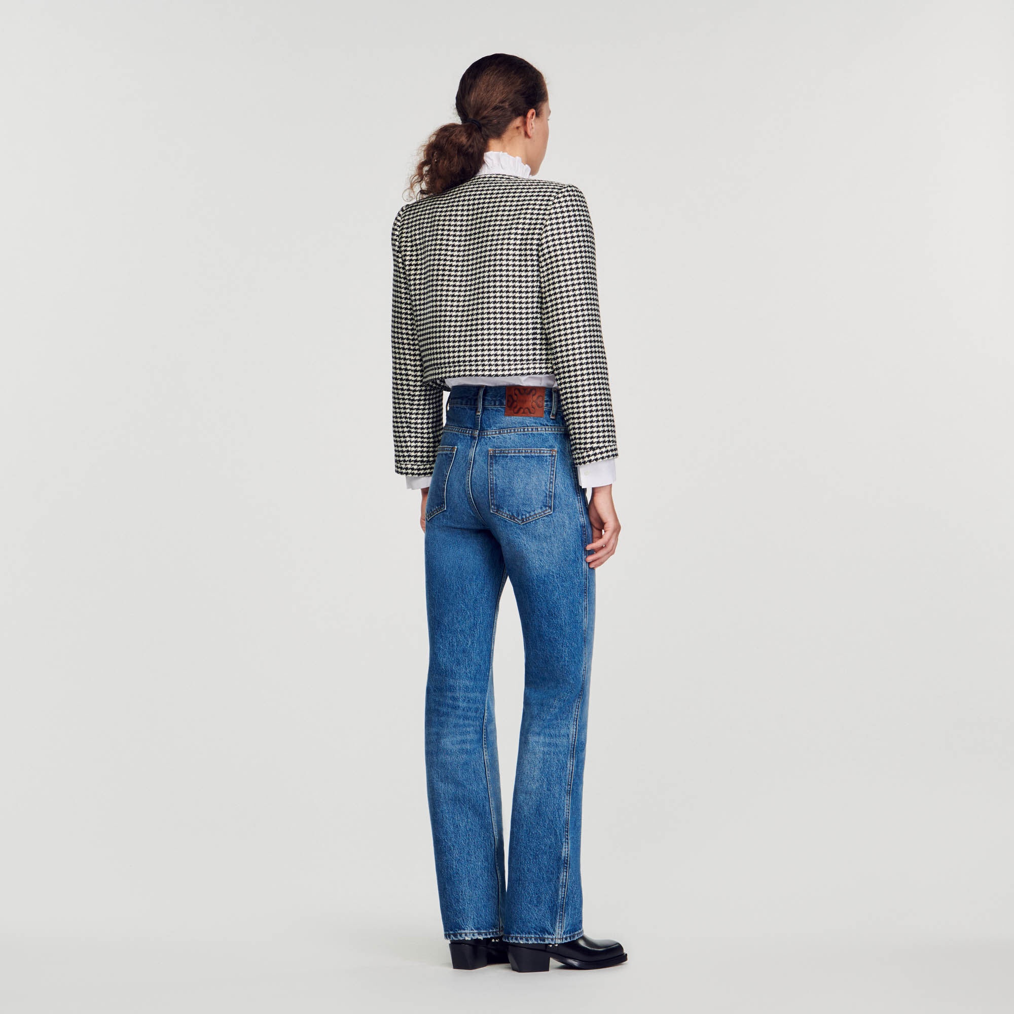 CROPPED HOUNDSTOOTH JACKET - 6
