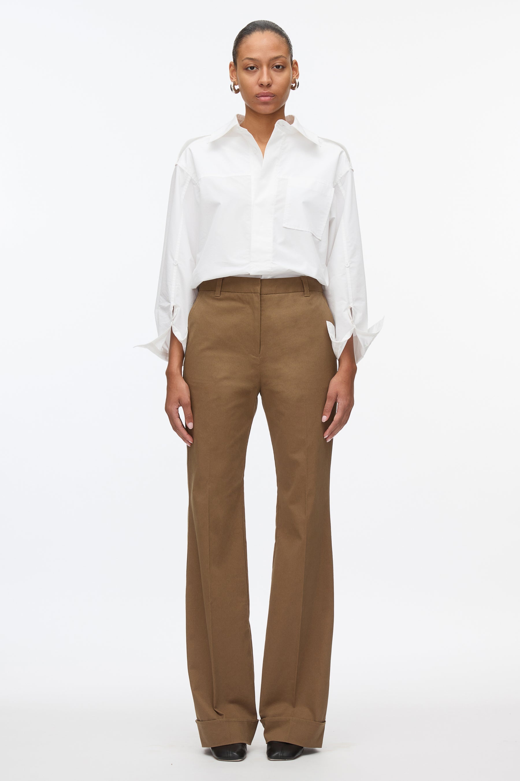 Cuffed Kick Flare Pant - 2
