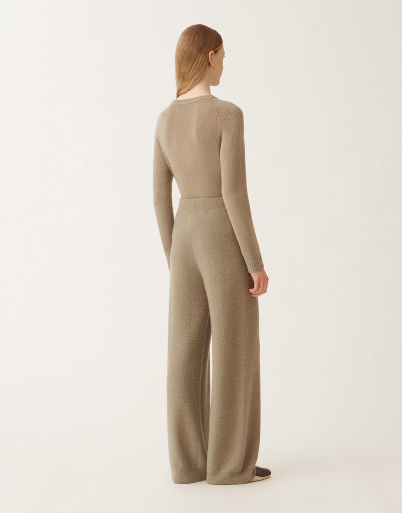 Wool and silk trousers with sequins 4