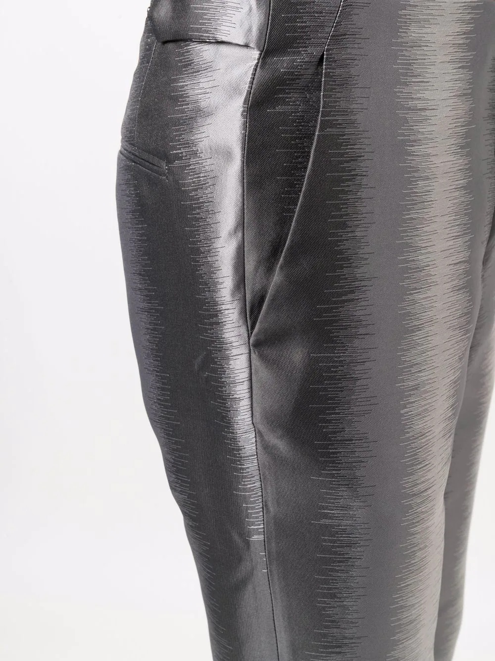 metallic-effect fitted trousers - 5