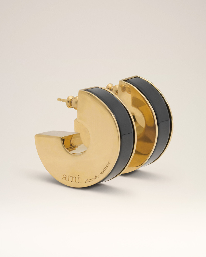 BLACK BRASS RIVAGE HOOPS 1