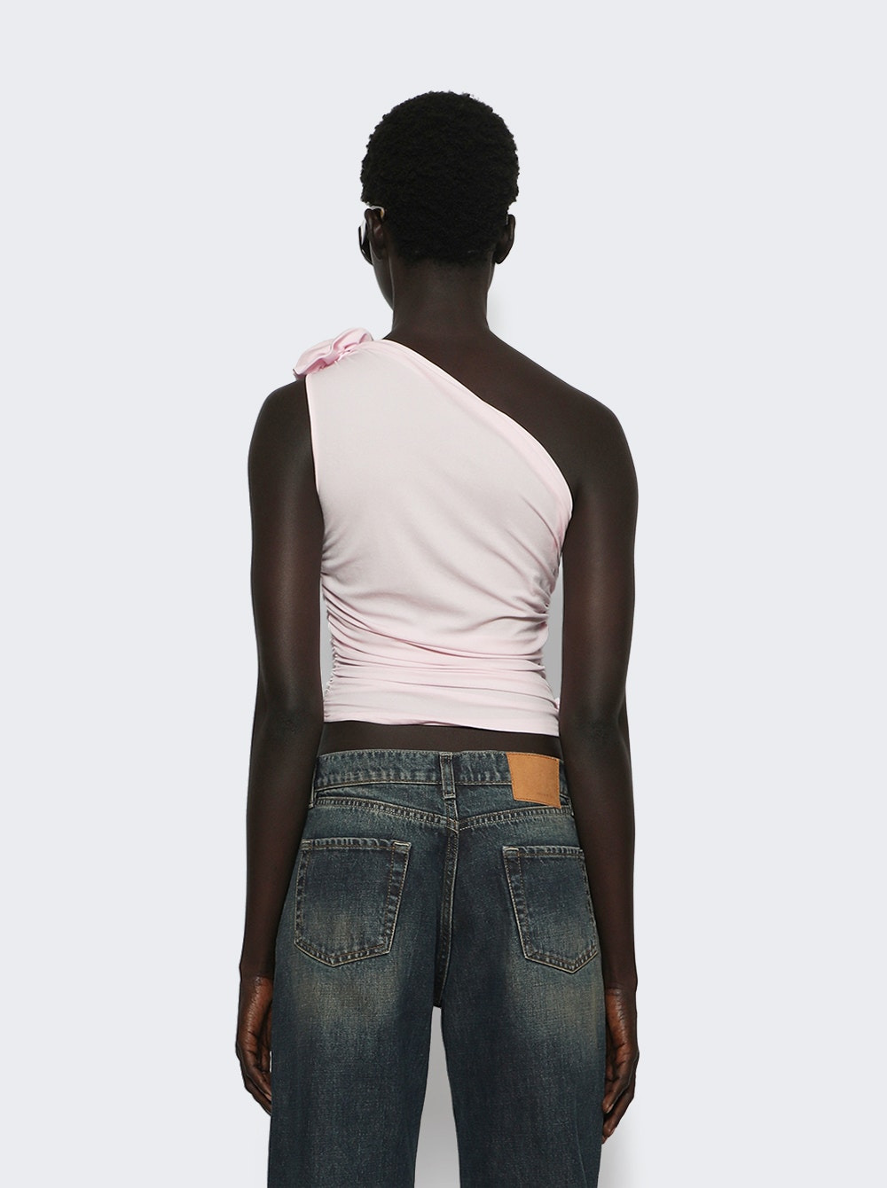 One-shoulder Top Light Pink - 4