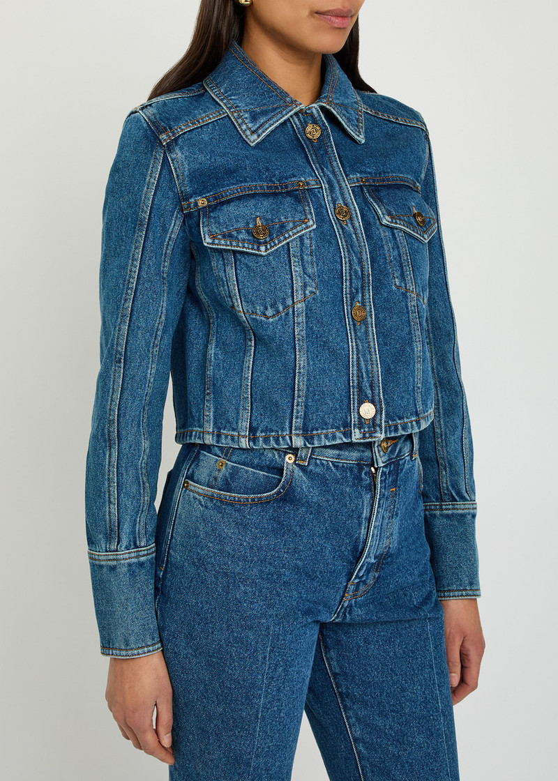 Balmain Balmain Cropped Denim Jacket outlook